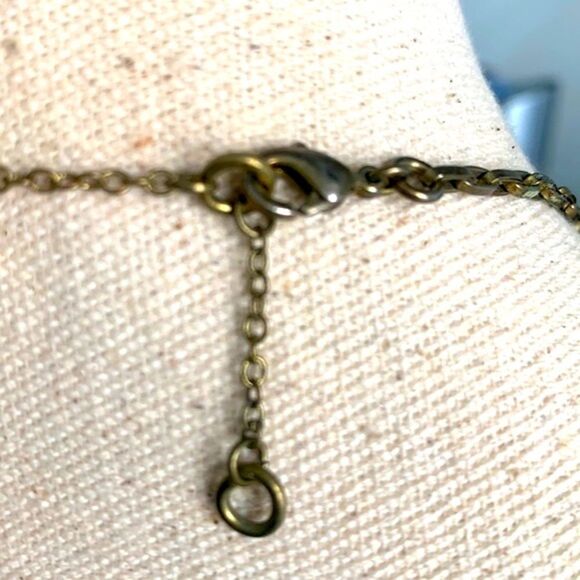 Gerard Yosca Vintage Chunky Statement Necklace Antique Gold Handmade Brown Glam - Picture 12 of 12